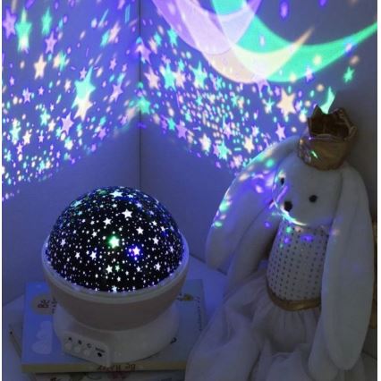 Atmosphera - LED børneprojektor 3xAA lyserød