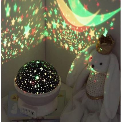 Atmosphera - LED børneprojektor 3xAA lyserød