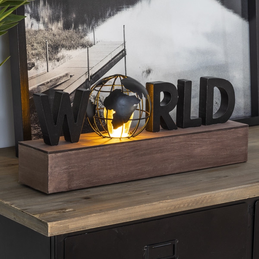 Atmosphera - LED dekoration WORLD LED/2xAAA