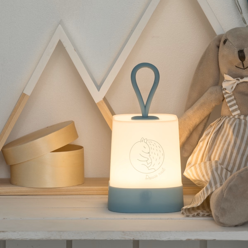 Atmosphera - LED berøringsbetjent genopladelig natlampe til børn RABBIT LED/3,7V 1200 mAh grå