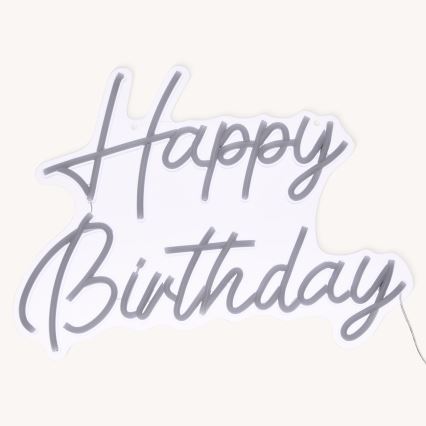 Atmosphera - LED-neon vægdekoration HAPPY BIRTHDAY LED/5V