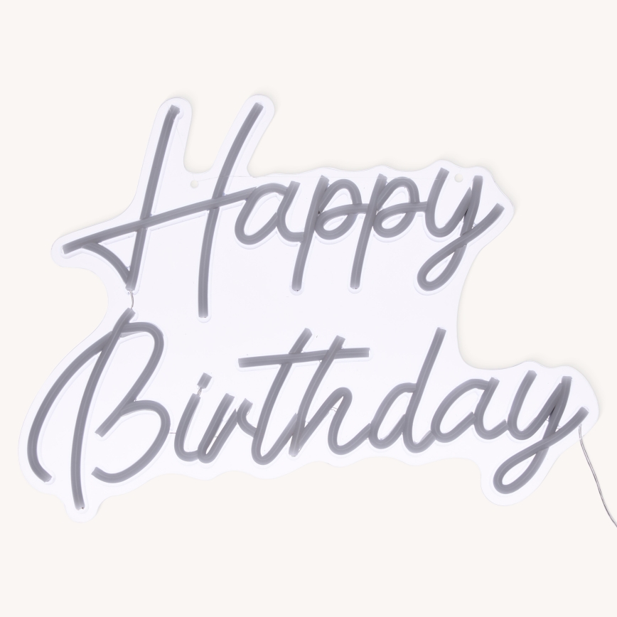 Atmosphera - LED-neon vægdekoration HAPPY BIRTHDAY LED/5V