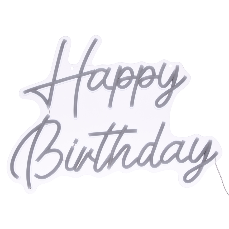 Atmosphera - LED-neon vægdekoration HAPPY BIRTHDAY LED/5V