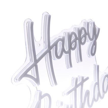 Atmosphera - LED-neon vægdekoration HAPPY BIRTHDAY LED/5V