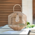 Atmosphera - LED solcellelampe CUBA LED/1,2V 800 mAh IP44 Rattan