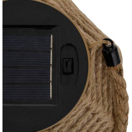 Atmosphera - LED solcellelanterne GINA LED/1,2 V 800 mAh IP44 jute