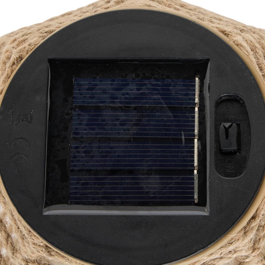 Atmosphera - LED solcellelanterne GINA LED/1,2 V 800 mAh IP44 jute