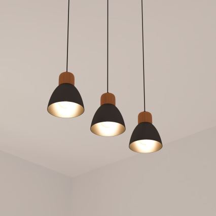 Atmosphera - Pendel DESY 1xE27/40W/230V fyrretræ