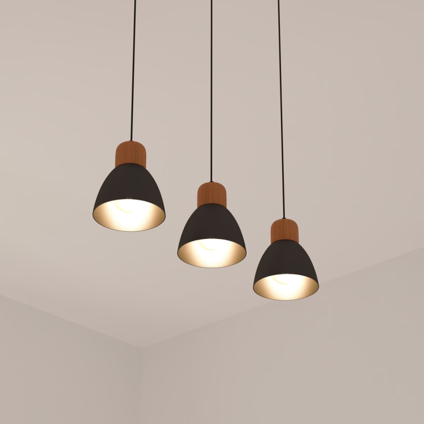 Atmosphera - Pendel DESY 1xE27/40W/230V fyrretræ