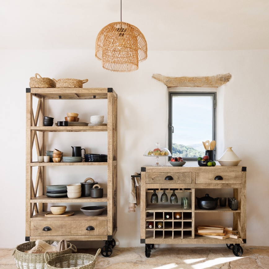 Atmosphera - Pendel KERY 1xE27/40W/230V Rattan