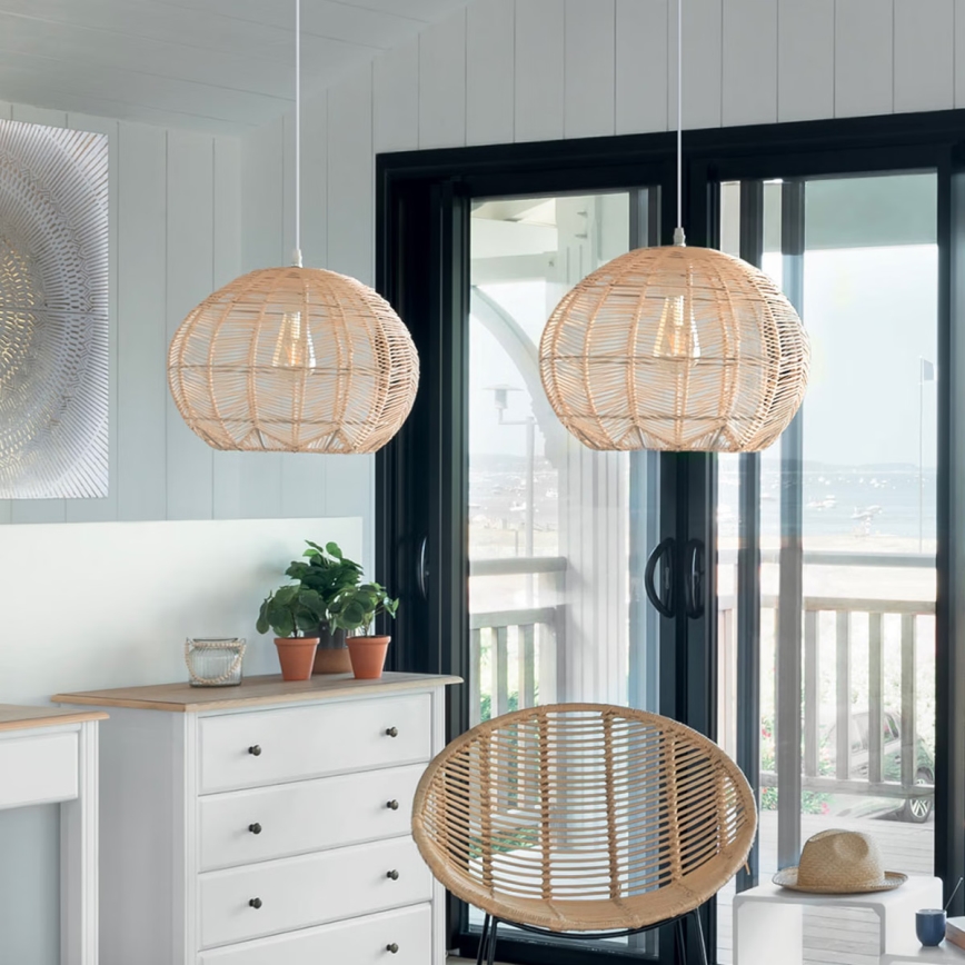 Atmosphera - Pendel KITA 1xE27/40W/230V Rattan
