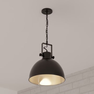 Atmosphera - Pendel med kædeophæng BASALT 1xE27/25W/230V sort