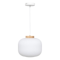 Atmosphera - Pendel på ledning TRAVIS 1xE27/25W/230V fyrretræ