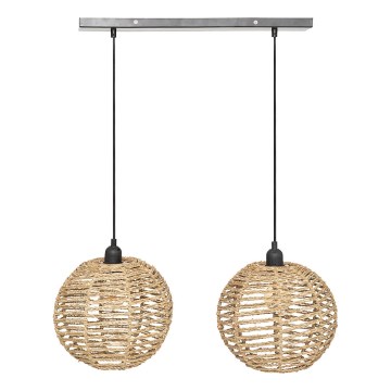 Atmosphera - Pendel RANA 2xE27/40W/230V Rattan