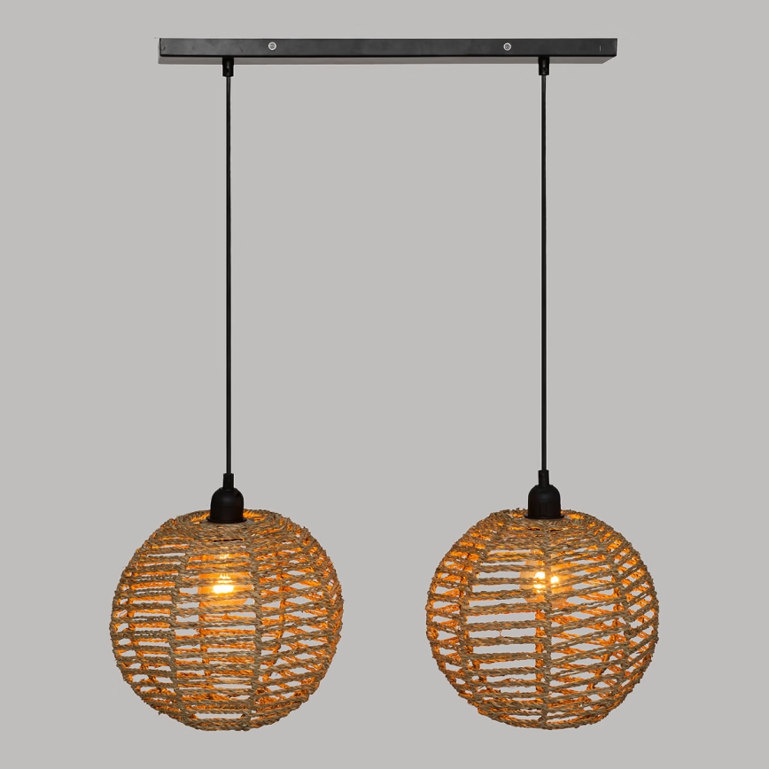 Atmosphera - Pendel RANA 2xE27/40W/230V Rattan