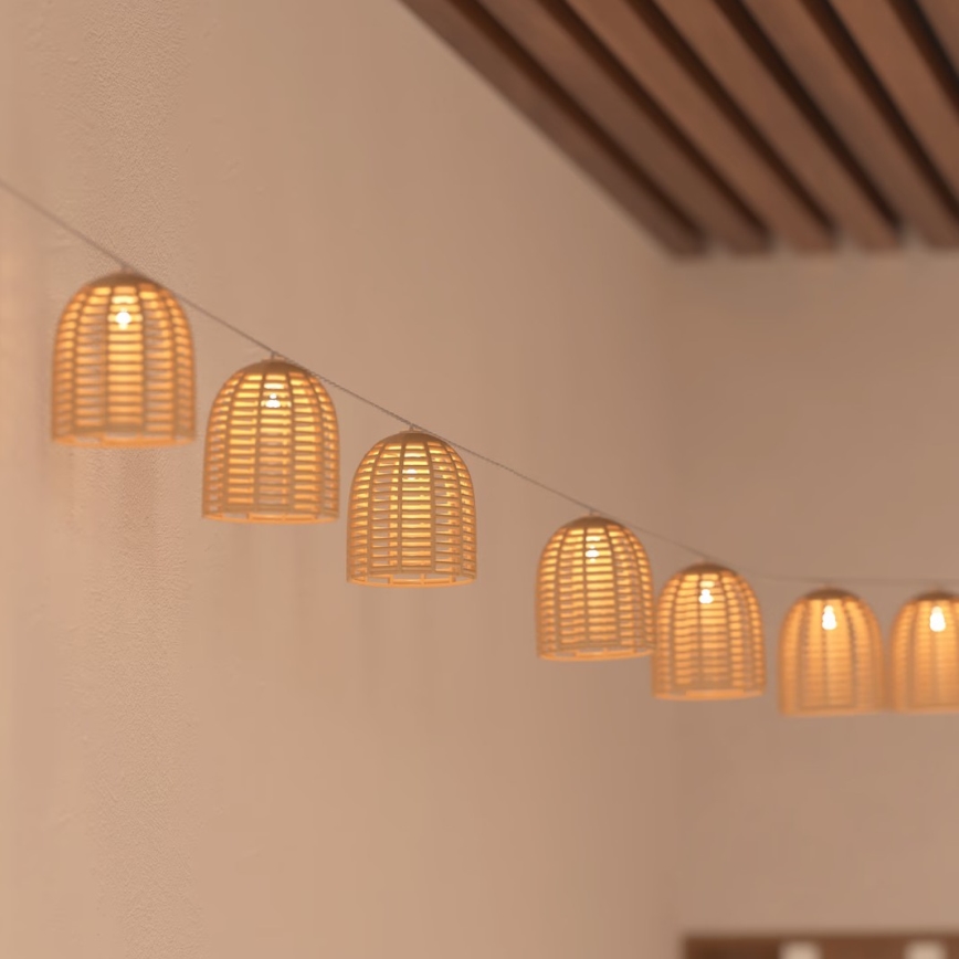 Atmosphera - Soldrevet LED lyskæde dekorativ AIA 10xLED 3,35 m IP44 varm hvid