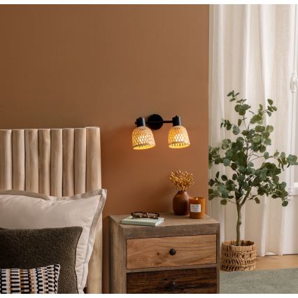 Atmosphera - Spotlampe LIO 2xE27/25W/230V bambus