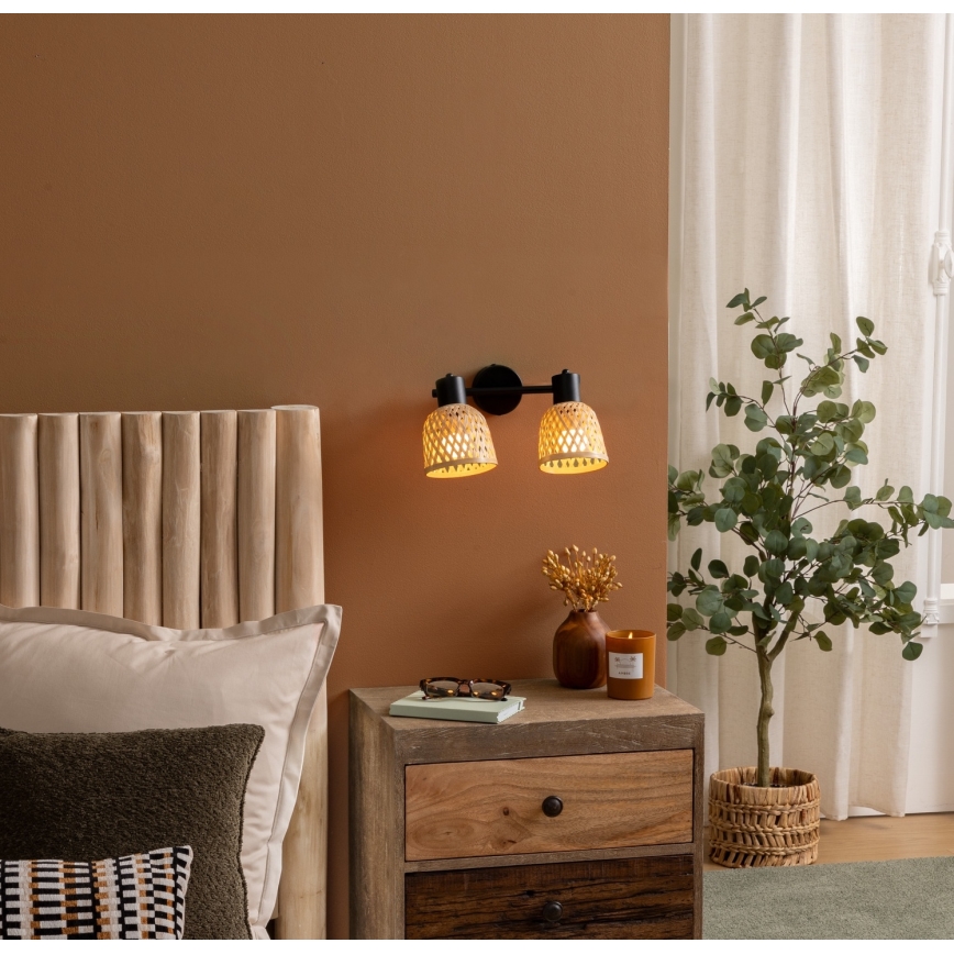 Atmosphera - Spotlampe LIO 2xE27/25W/230V bambus
