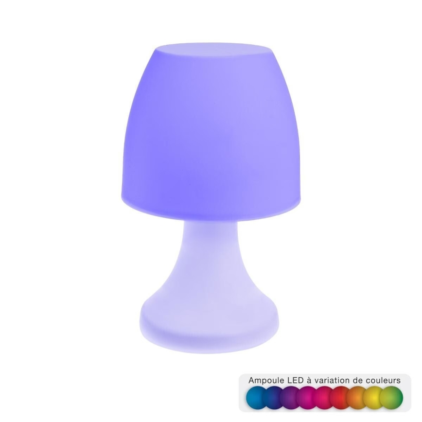 Atmosphera - Udendørs LED bordlampe m. RGB-faarver DOKK LED/3xAAA 19,5 cm IP44