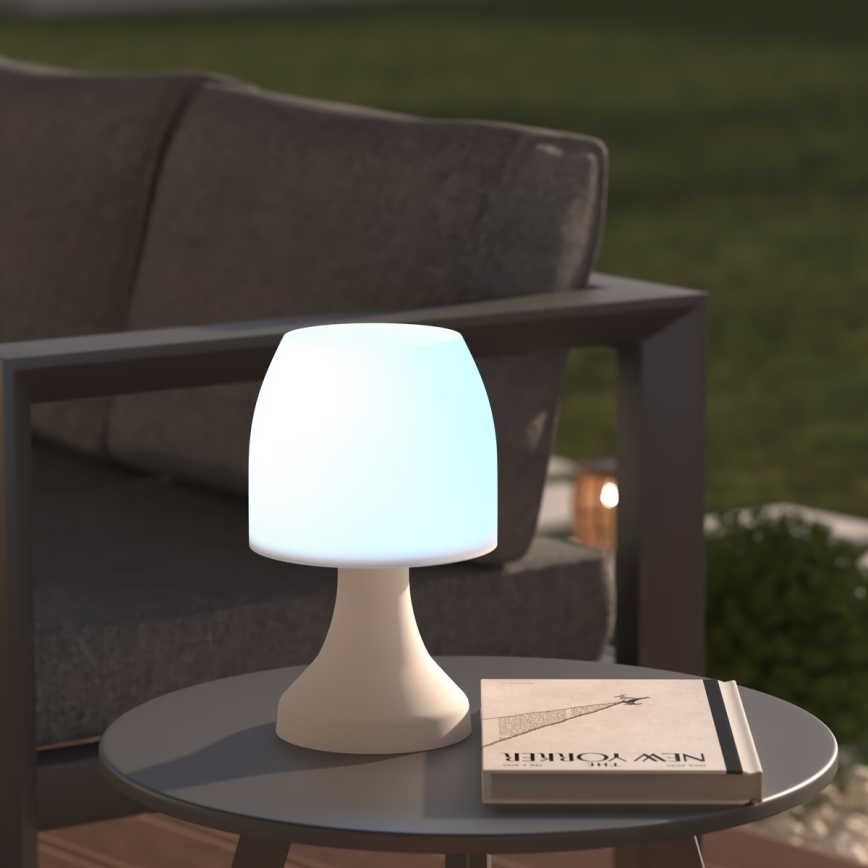Atmosphera - Udendørs LED bordlampe m. RGB-farver DOKK LED/3xAAA 27,5 cm IP44
