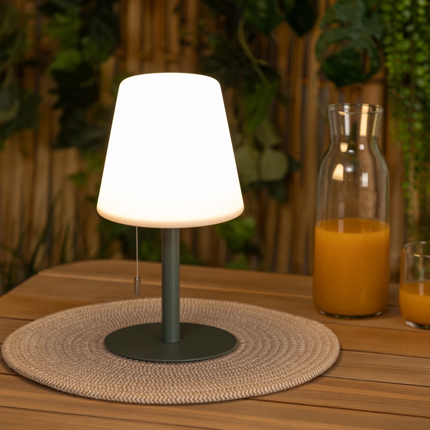 Atmosphera - Udendørs LED bordlampe m. RGBW-farver genopladelig ZACK LED/3,7V 1200 mAh IP44 grøn