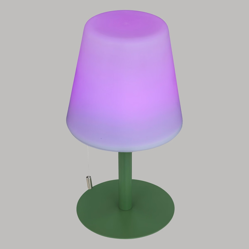 Atmosphera - Udendørs LED bordlampe m. RGBW-farver genopladelig ZACK LED/3,7V 1200 mAh IP44 grøn