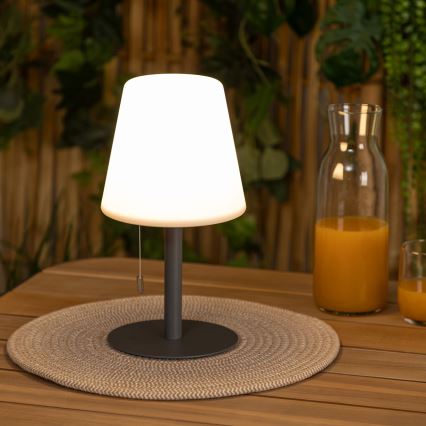 Atmosphera - Udendørs LED bordlampe m. RGBW-farver genopladelig ZACK LED/3,7V 1200 mAh IP44 sort