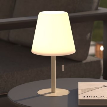 Atmosphera - Udendørs LED bordlampe m. RGBW-farver genopladelig ZACK LED/3,7V 1200 mAh IP44 beige