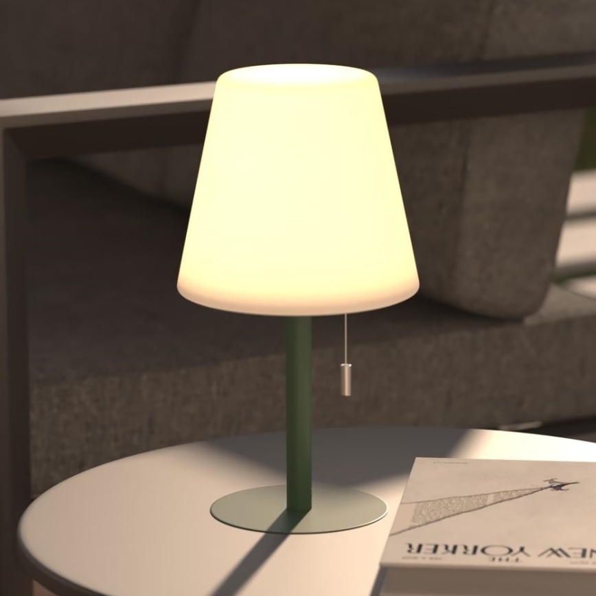 Atmosphera - Udendørs LED bordlampe m. RGBW-farver genopladelig ZACK LED/3,7V 1200 mAh IP44 grøn