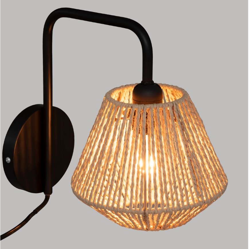 Atmosphera - Væglampe JILY 1xE27/40W/230V jute