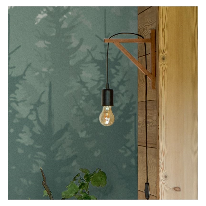 Atmosphera - Væglampe WILD 1xE27/25W/230V fyrretræ