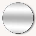 Atmosphera - Vægspejl ALICE diameter 110 cm sort