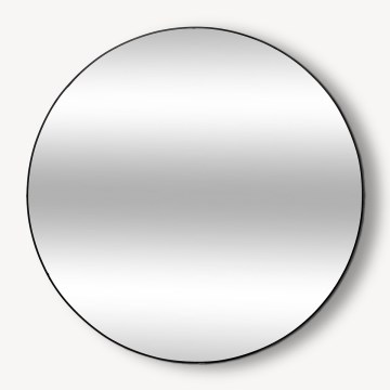 Atmosphera - Vægspejl ALICE diameter 110 cm sort