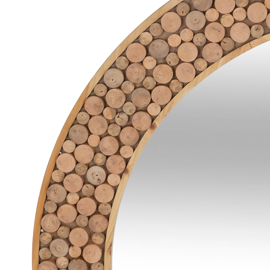 Atmosphera - Vægspejl ANOKI diameter 99 cm eukalyptus