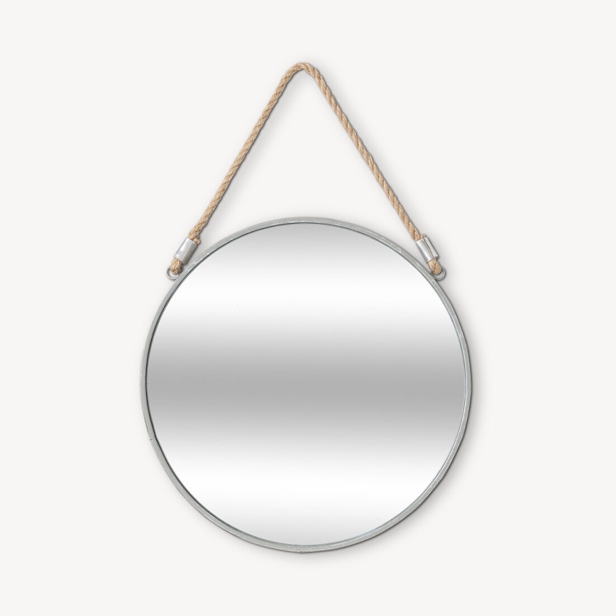 Atmosphera - Vægspejl EDEN diameter 38 cm sølvfarvet