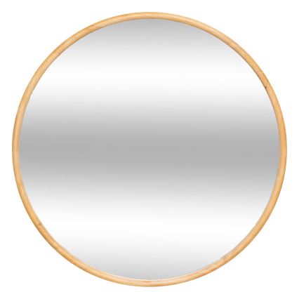 Atmosphera - Vægspejl KIM diameter 75 cm gummitræ