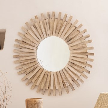 Atmosphera - Vægspejl MANON diameter 88 cm gran