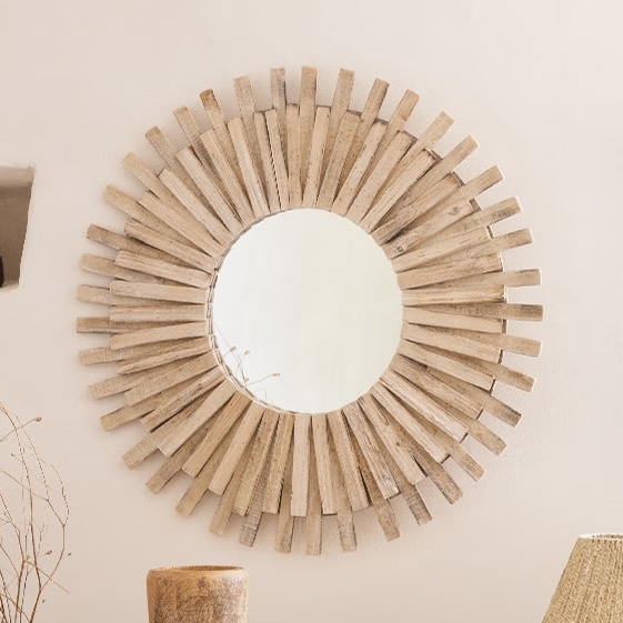 Atmosphera - Vægspejl MANON diameter 88 cm gran