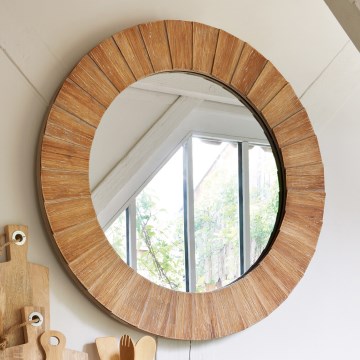 Atmosphera - Vægspejl PAMELA diameter 83 cm gran