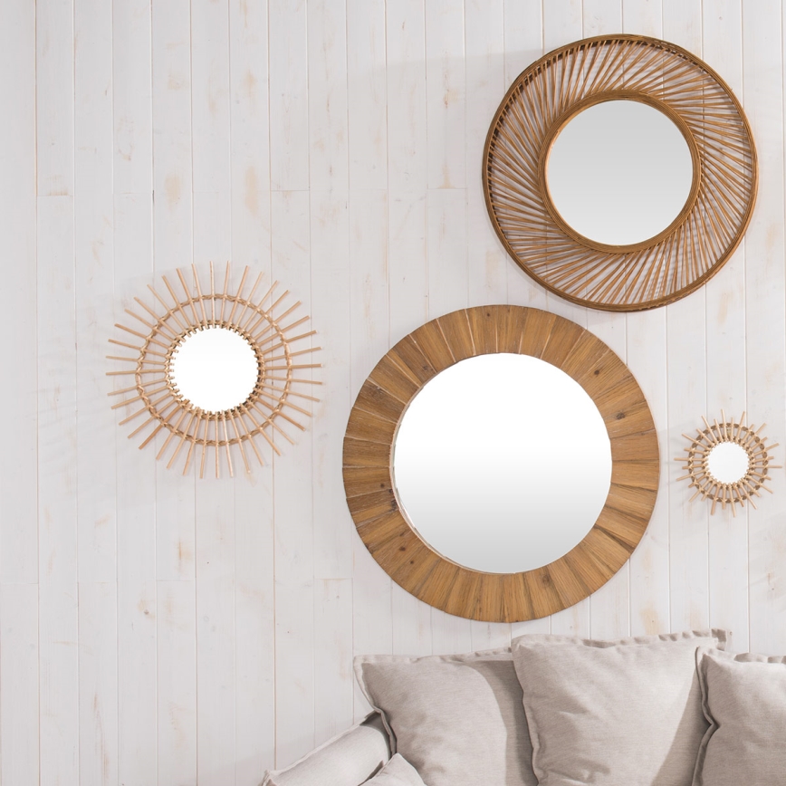 Atmosphera - Vægspejl PAMELA diameter 83 cm gran