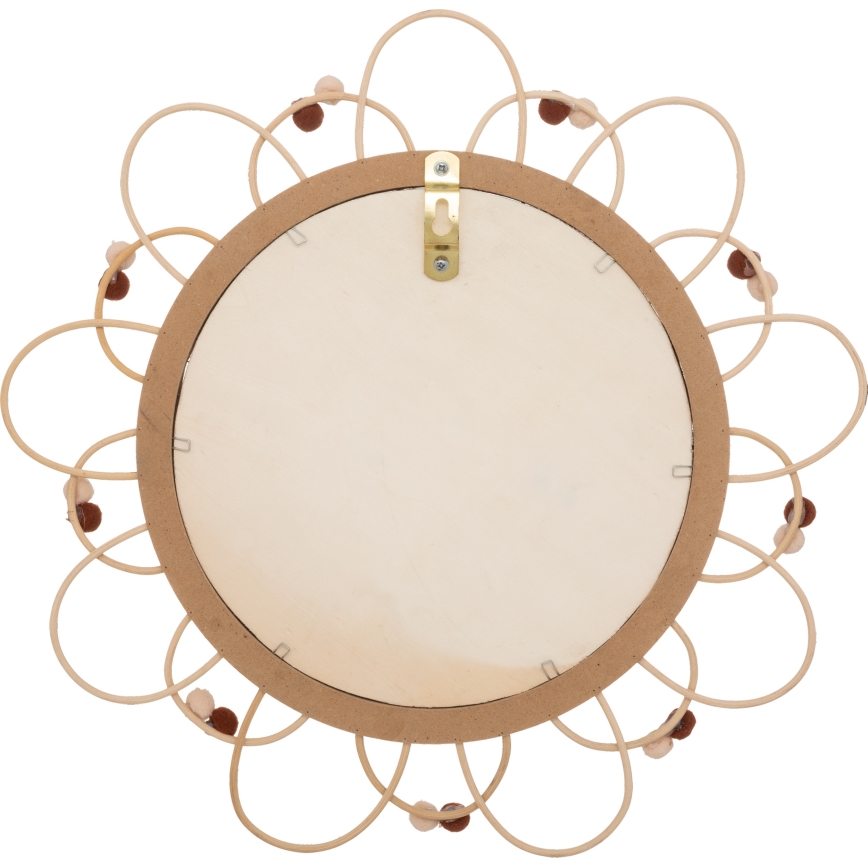 Atmosphera - Vægspejl til børn CAMPAIN Ø 38 cm rattan