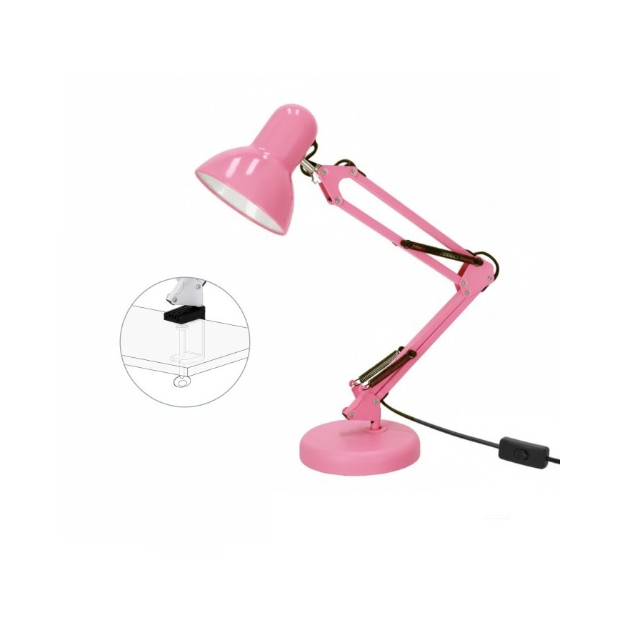 AURIQ bordlampe 1xE27/60W/230V rosa