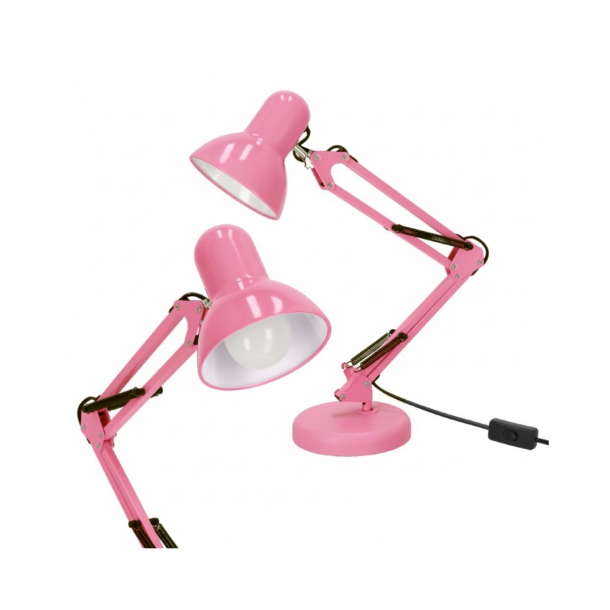 AURIQ bordlampe 1xE27/60W/230V rosa