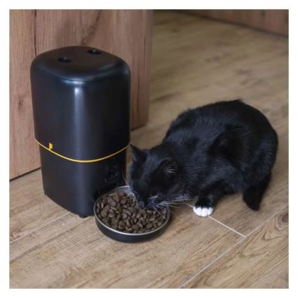 Automatisk foderdispenser 4 l/5V/3xD sort Wi-Fi