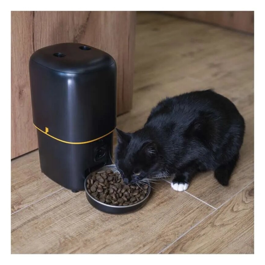 Automatisk foderdispenser 4 l/5V/3xD sort Wi-Fi