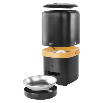 Automatisk foderdispenser 4 l/5V/3xD sort Wi-Fi