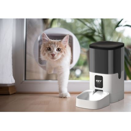 Automatisk foderdispenser med mikrofon 6l/230V Wi-Fi