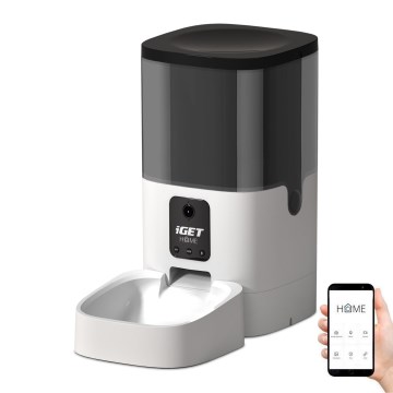 Automatisk foderdispenser med mikrofon og kamera 6l/230V Wi-Fi