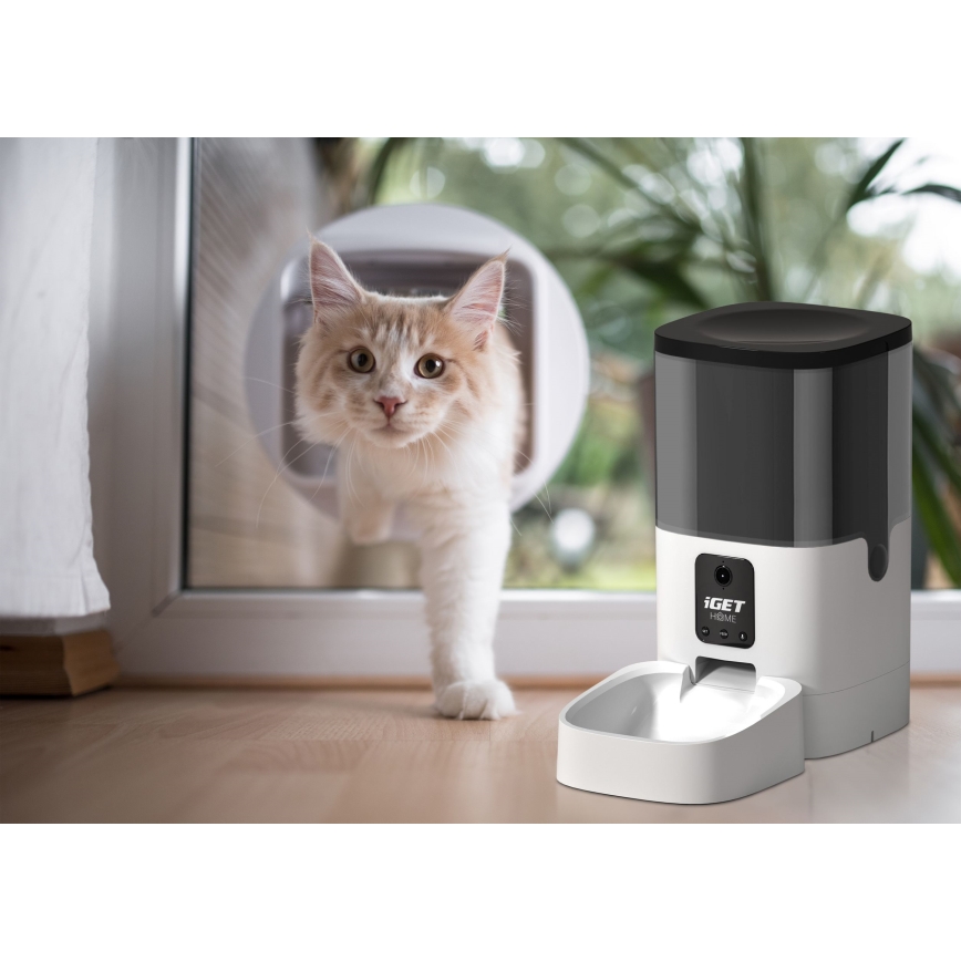 Automatisk foderdispenser med mikrofon og kamera 6l/230V Wi-Fi