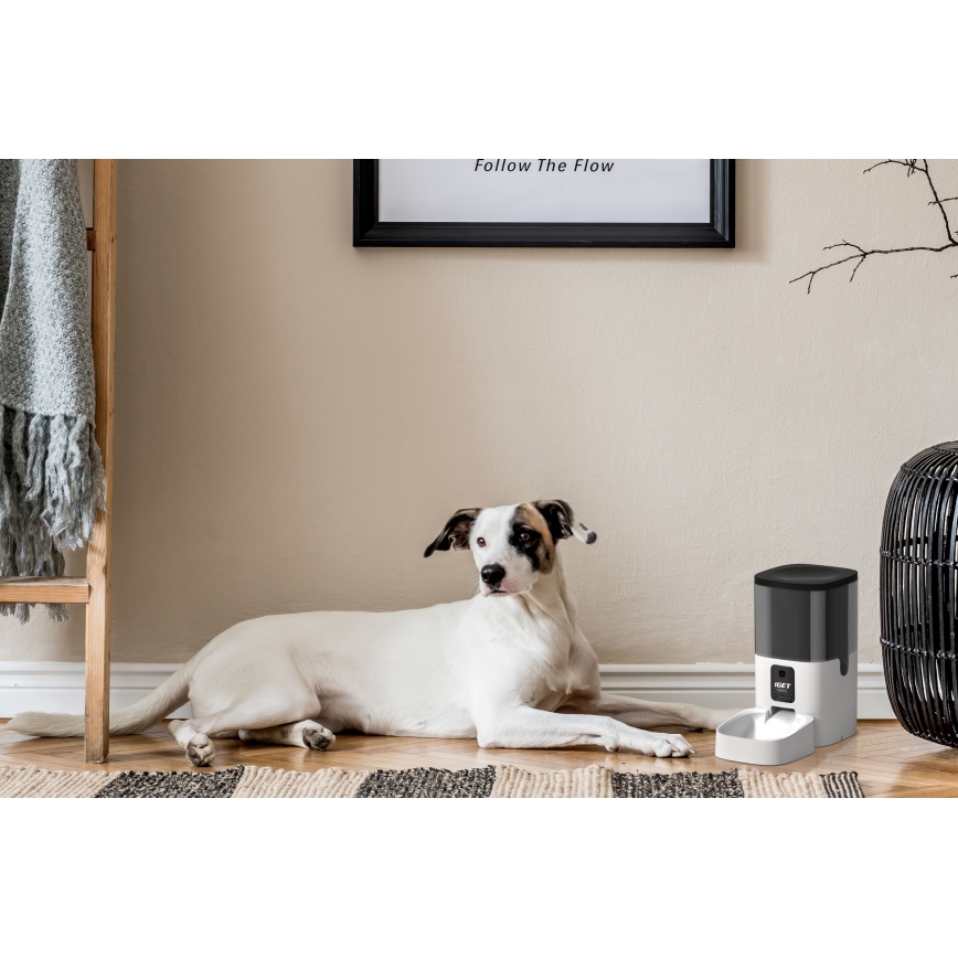 Automatisk foderdispenser med mikrofon og kamera 6l/230V Wi-Fi